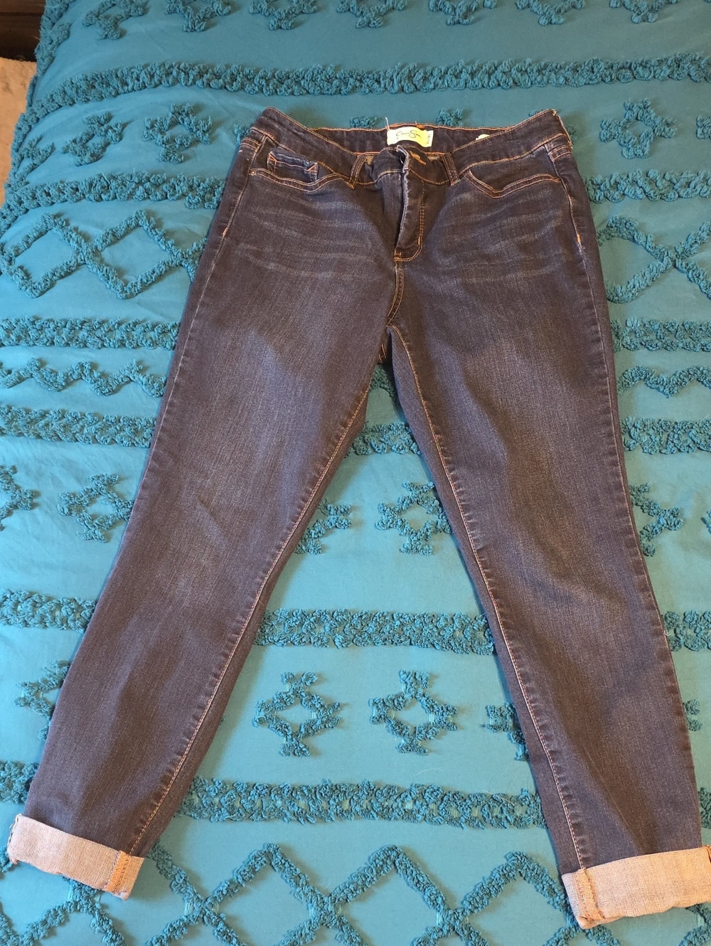 Jessica Simpson Dark Blue Boyfriend Jeans